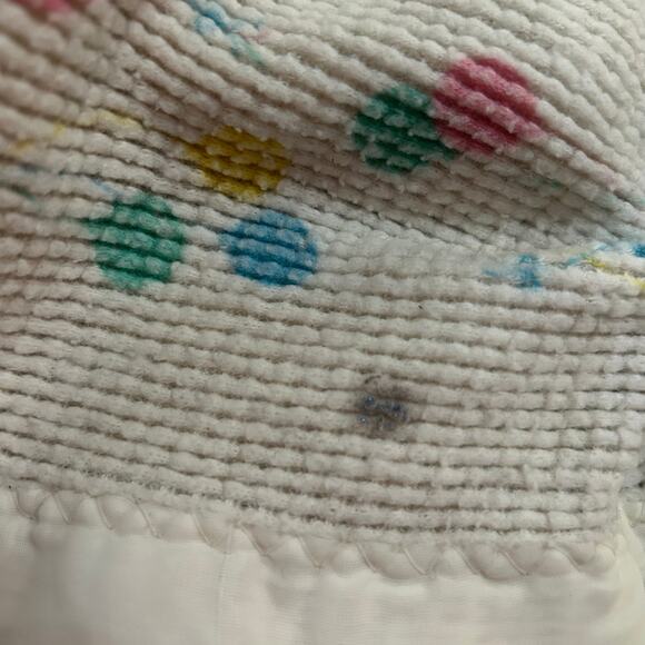 Vintage Baby Morgan Balloon Blanket Waffle Weave Nylon Edge Acrylic USA 39x47 - Picture 7 of 7